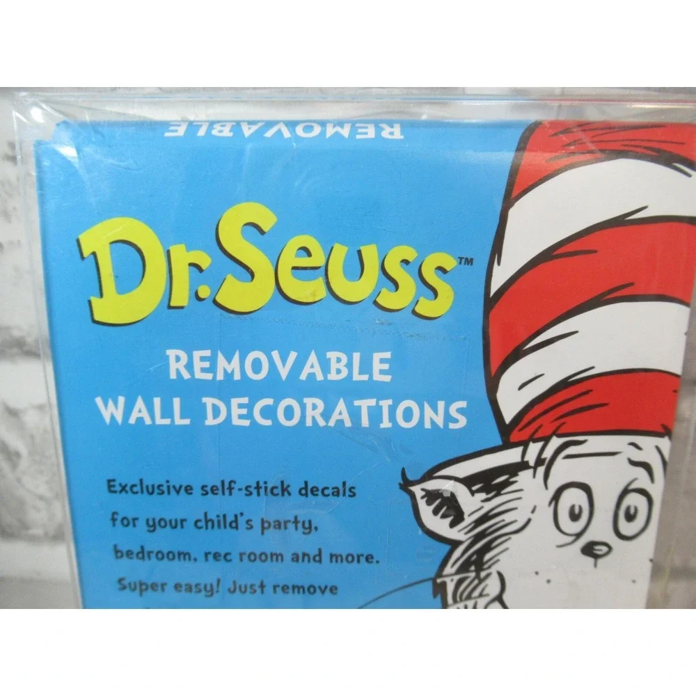Dr Seuss removeable wall decorations decals Cat in Hat Horton Thing 1 2 Sam I am